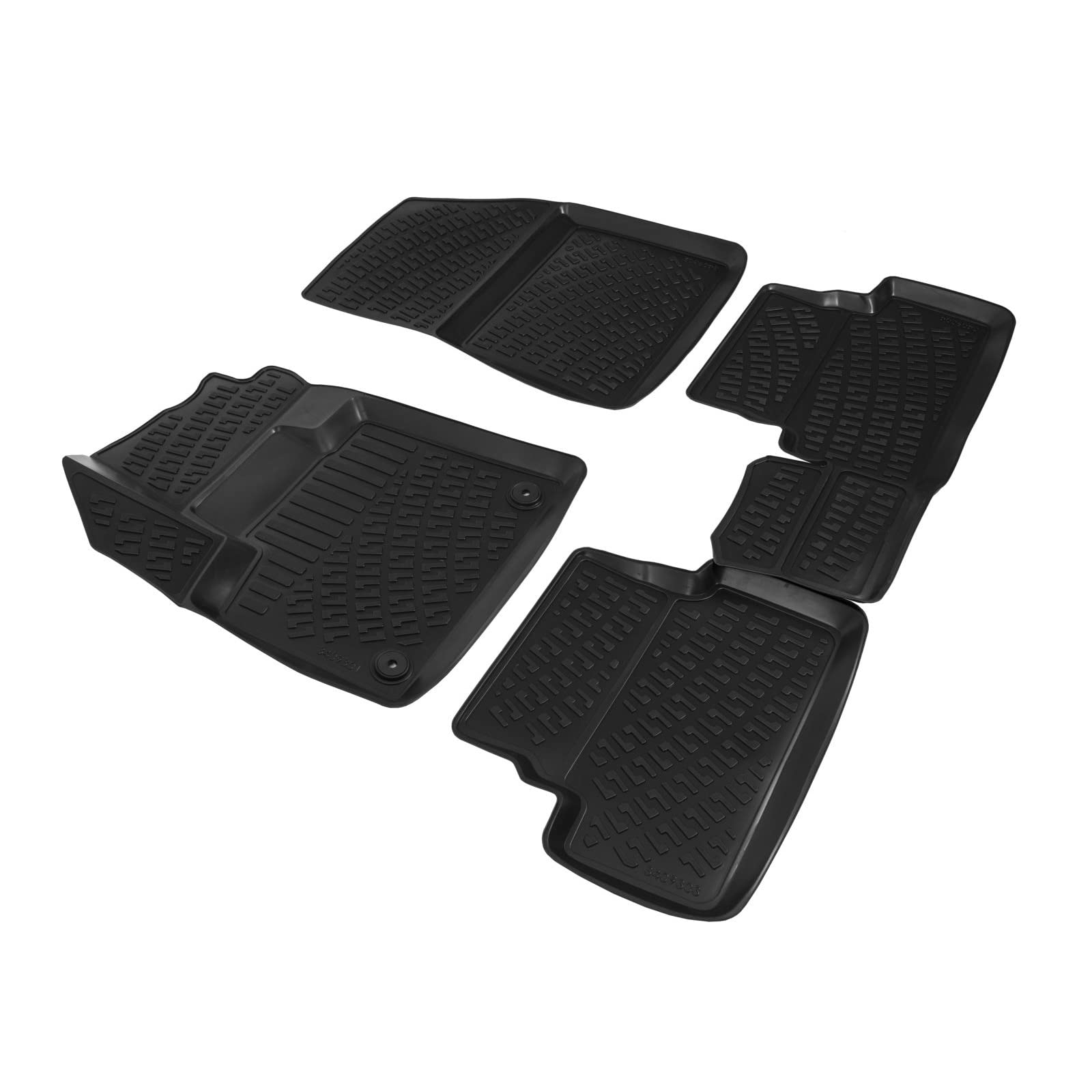 J&J AUTOMOTIVE 3D Tapis de Sol en Caoutchouc sur Mesure pour Opel Grandland X 2017-2024, Premium, Bord Haut, Noir, Antidérapant, Toutes Saisons