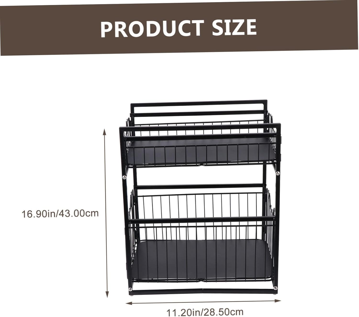 Ciieeo 1Pc Simple Black Multilayer Seasoning Rack Storage Shelf for Kitchen Use Versatile Sundries Organizer with Two Design for Cabinets Pantries and More