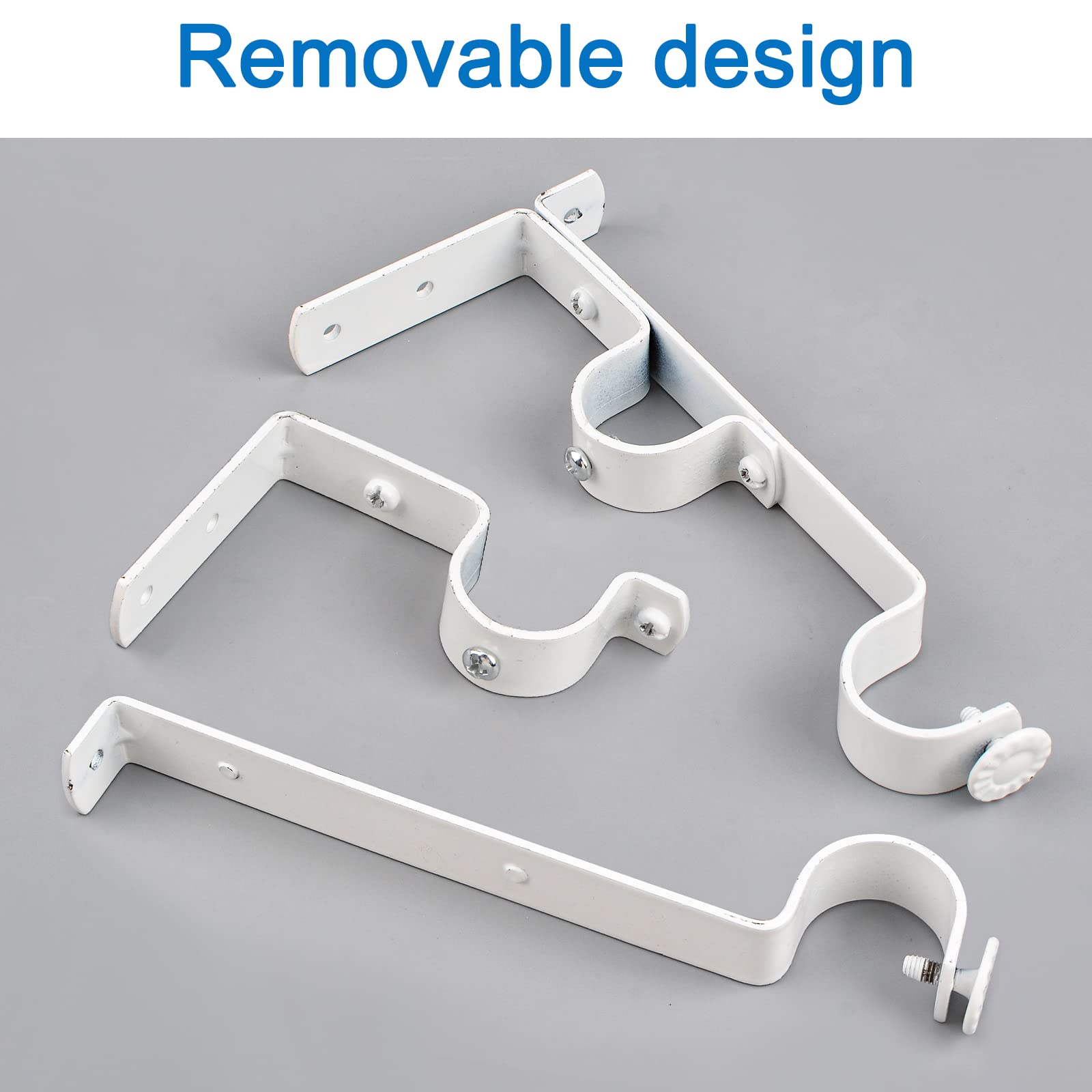 INCREWAY 2 Staffe Regolabili Per Asta Per Tenda, Robuste Staffe Per