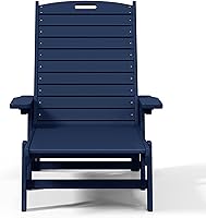 Vista 5 de WestinTrends Malibu Poly - Tumbona reclinable azul marino