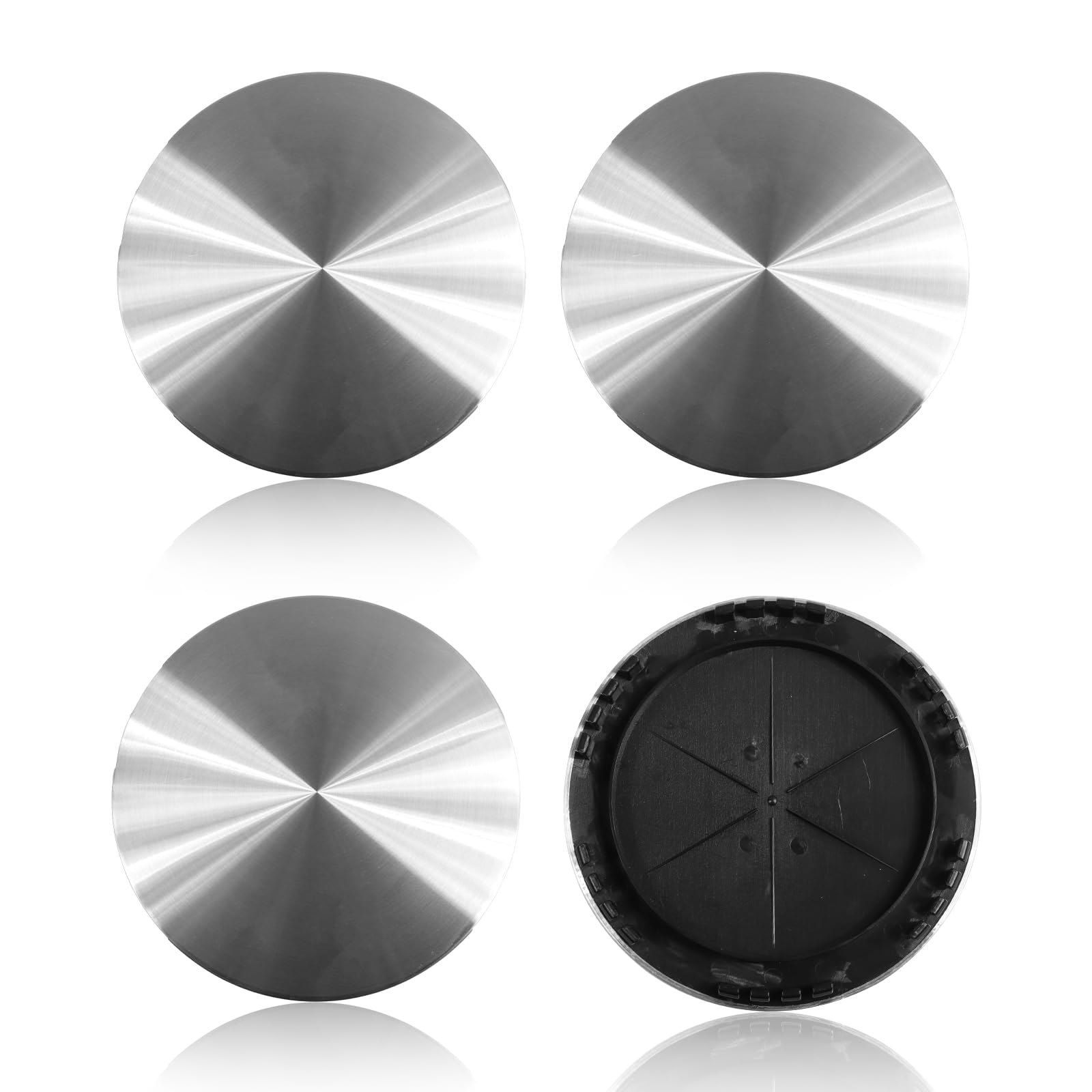 FT&C Brushed Aluminum Chevy GMC Center Caps