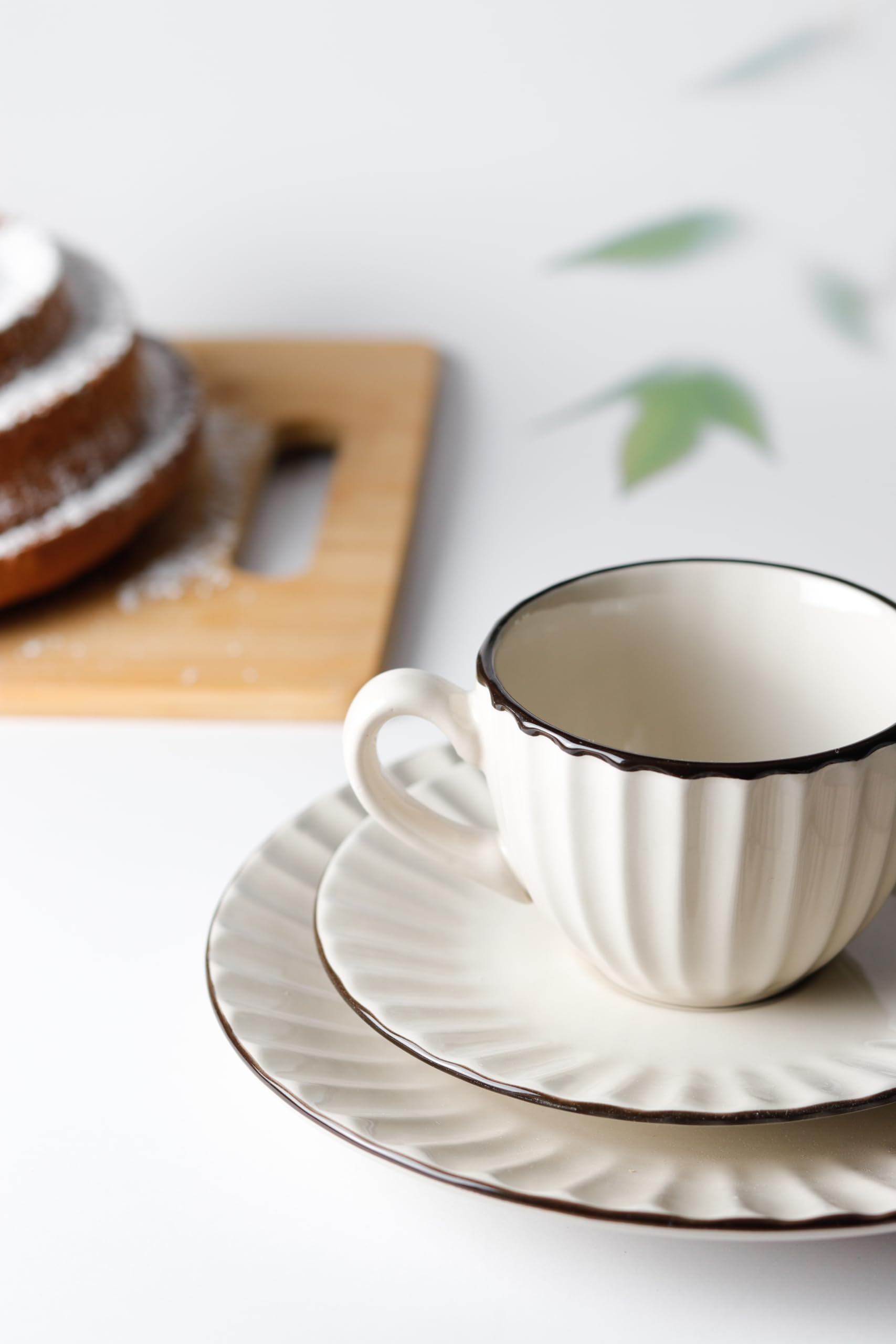 MÄSER Service à café, grès Osita, blanc crème