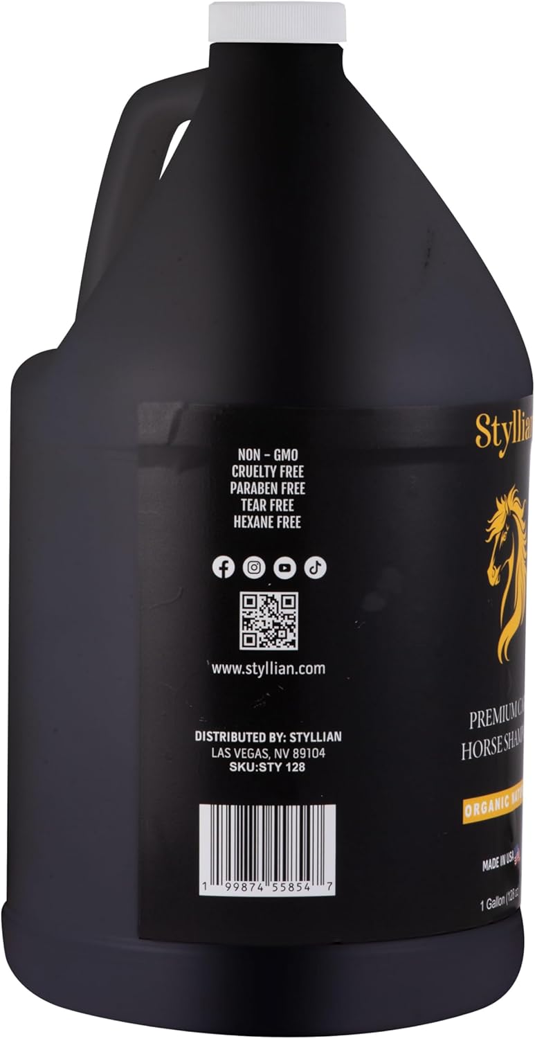 Premium Care Horse Shampoo, Organic Natural Formula, Made in USA (128 oz)