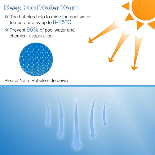 Miniatura 4 de Safstar - Cubierta de piscina de 16 x 32 pies, cubierta rectangular para piscina con bolsa de transporte, cubierta de piscina resistente al agua y