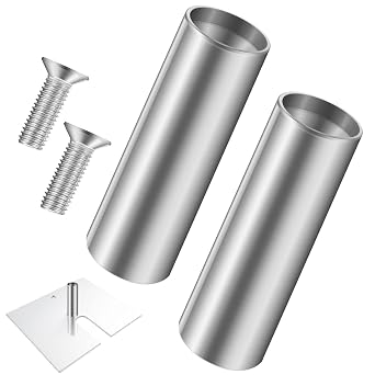 Dunzy 1.8" Diameter Replacement Pin for Pipe and Drape Adjustable Uprites Heavy Duty 1.8 x 7 in Base Plate Fixing Pin for Wedding Birthday Party Backdrops Curtain Trade Events Decorations2 Pcs