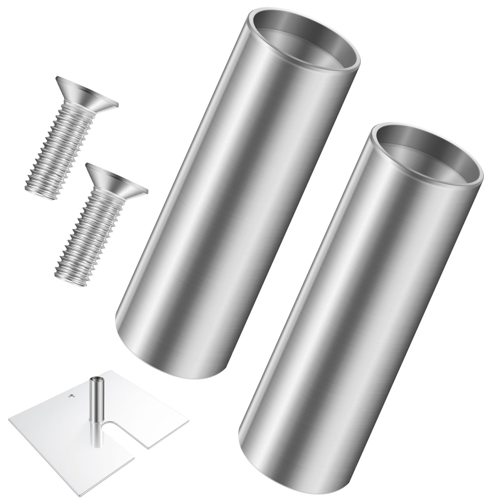 Dunzy 2 Pcs 1.8" Diameter Replacement Pin for Pipe and Drape Adjustable Uprites Heavy Duty 1.8 x 5.85 in Base Plate Fixing Pin for Wedding Birthday