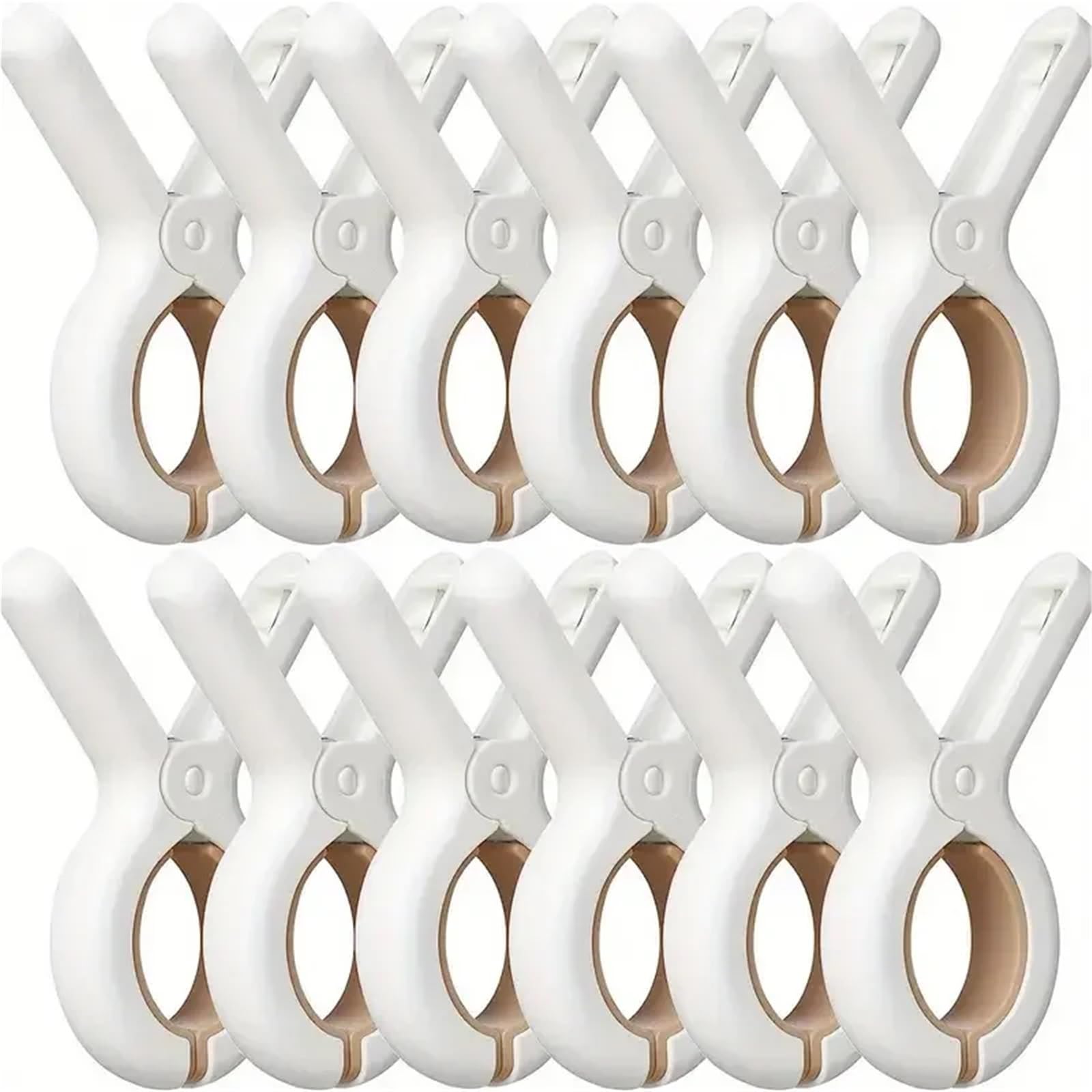 Beach Towel Clips 6/12Pack Plastic Clothes Pins With Strong Anti-Rust Springs Heavy Duty Beach Towel Clips Laundry Clothespins To Keep(12Pcs)