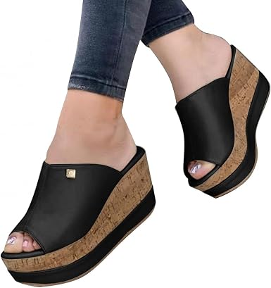 Amazon.com: AODONG Sandalias para mujer, sandalias cómodas con plataforma  de cuña con purpurina para mujer, sandalias de boca de pescado : Deportes y  Actividades al Aire Libre