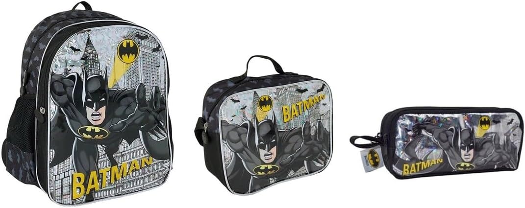 Batman Wiggle Okul  antas  Seti, Beslenme  antas  ve Kalem Kutusu, Siyah