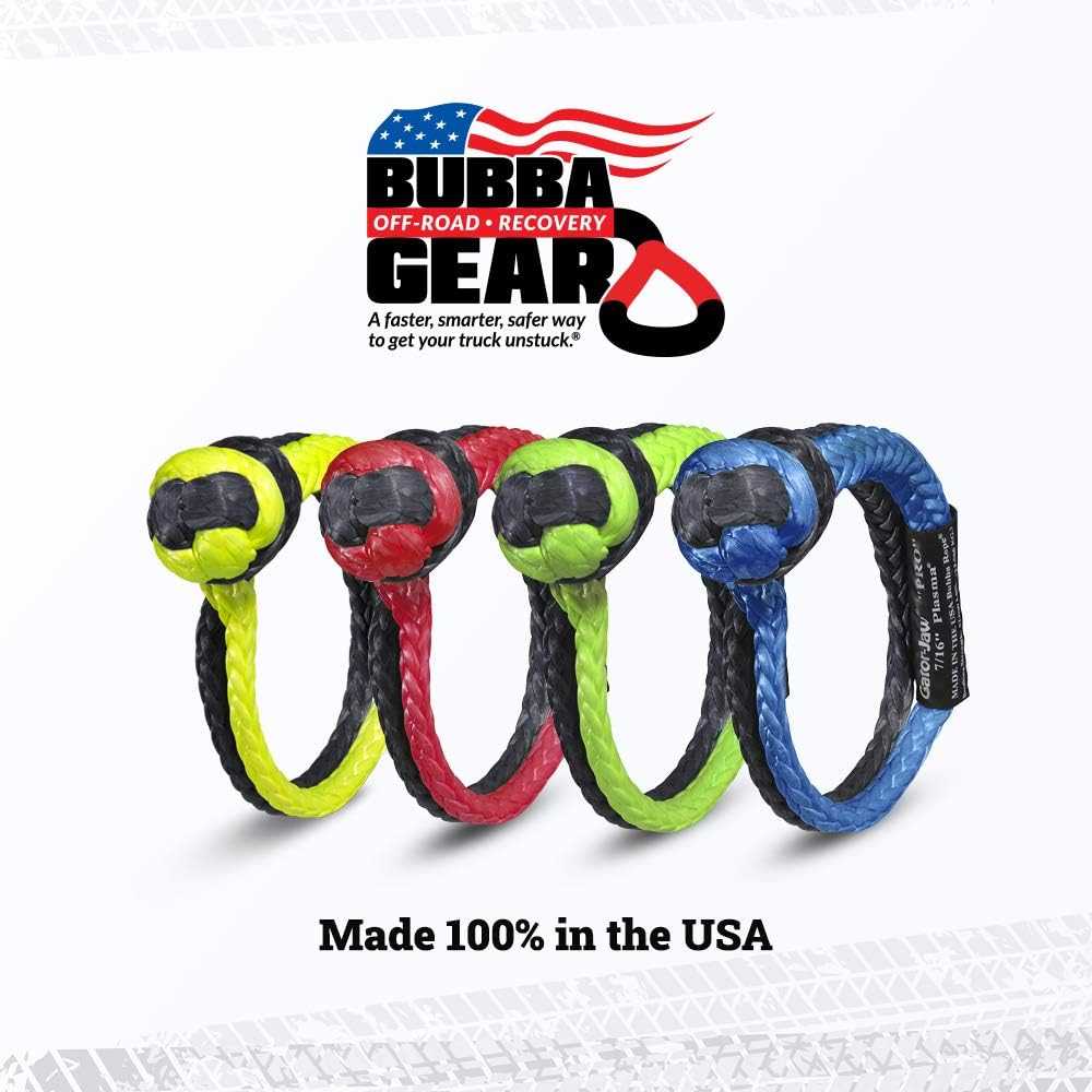 Bubba Rope Gator-Jaw PRO Synthetic Shackle, 7/16” – Heavy-Duty Vehicle Tow Shackle: Max 52,300 lbs. Capacity - Green