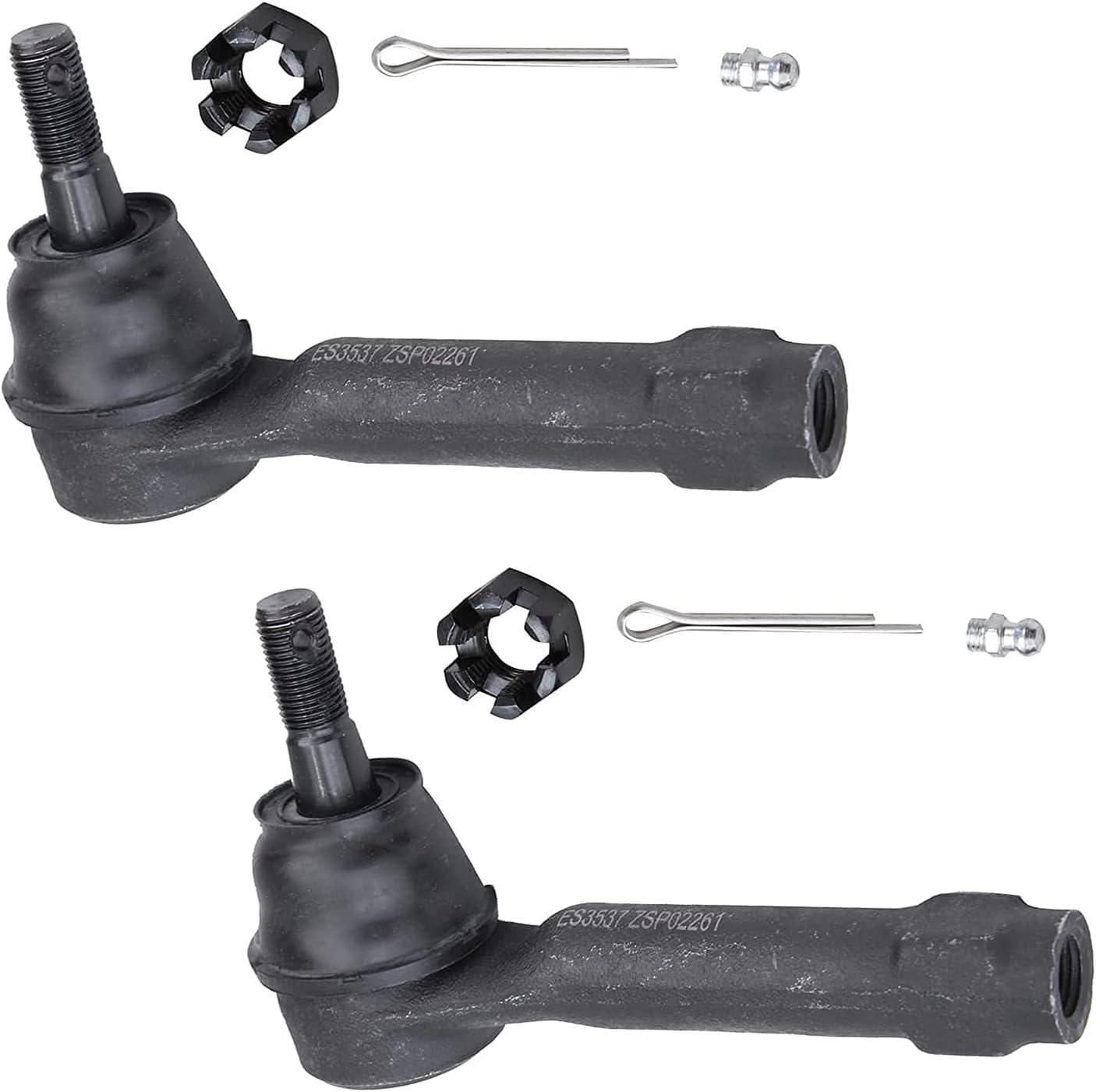 Detroit Axle - Front 6pc Suspension Kit for Dodge Grand Caravan Chrysler Town & Country Voyager, 2 Sway Bars 4 Tie Rods Replacement