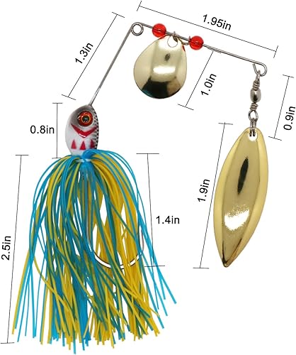 Miniatura 2 de SUPERTHEO Juego de señuelos de pesca, cucharas de pesca, señuelos de rana, señuelo de metal duro suave con manivela, gancho para trucha, lubina,