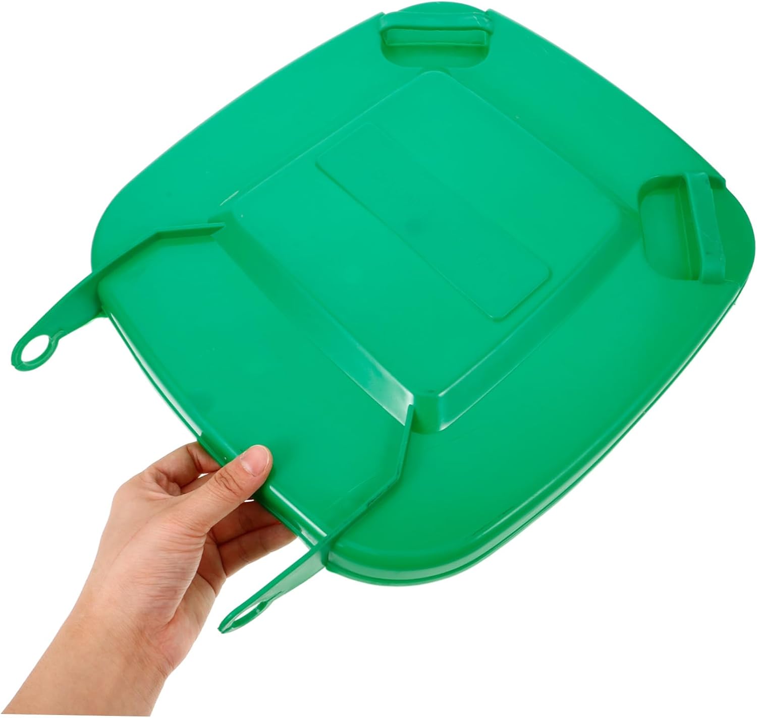 Plastic Trash Can Lid Replacement for 30 L Cans, Square Green