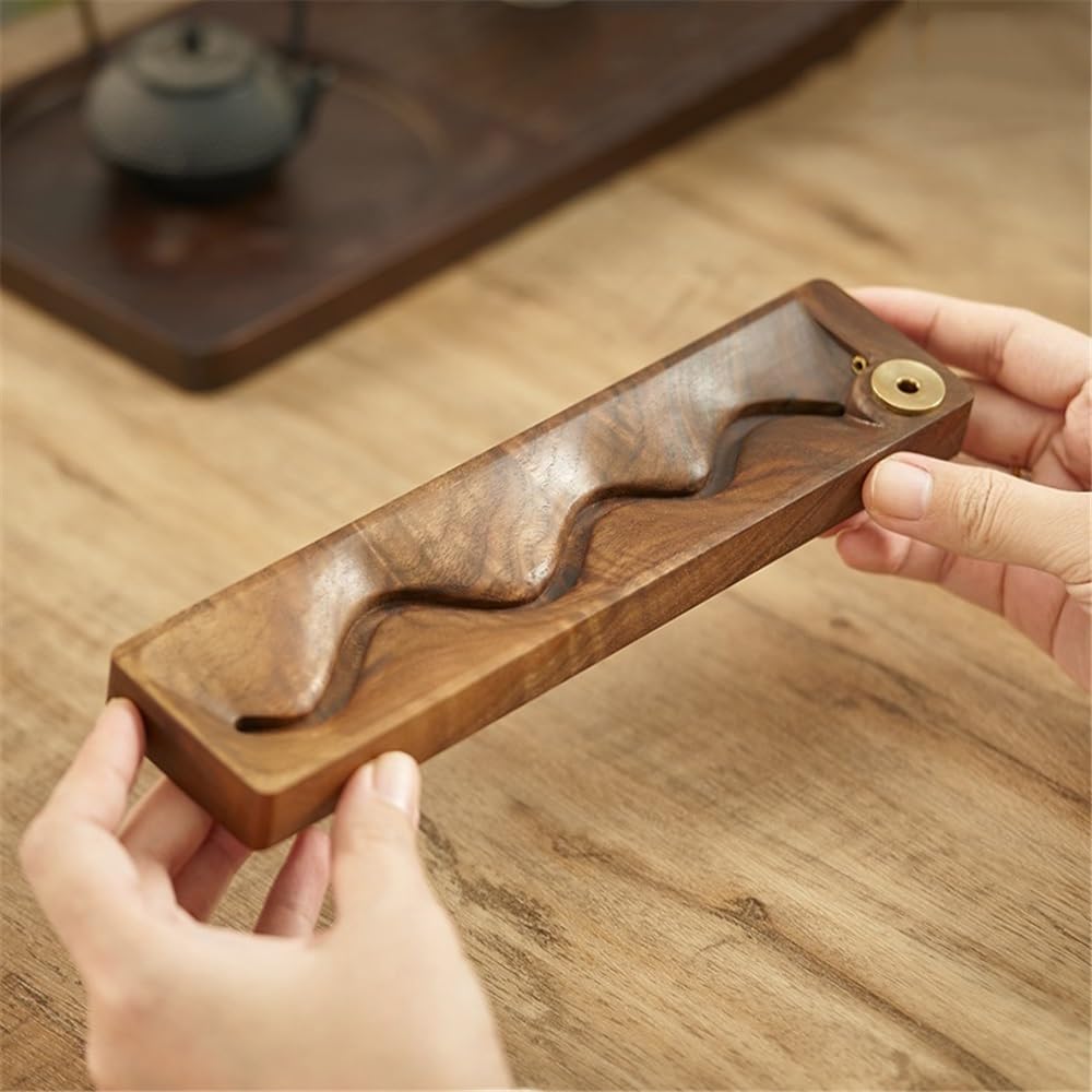 Räucherstäbchen Halter Kreativer Räuchergefäß aus Holz, Dekor, Rückfluss-Räucherstäbchenhalter for Büro, Yoga und Zuhause Räucherstäbchenhalter