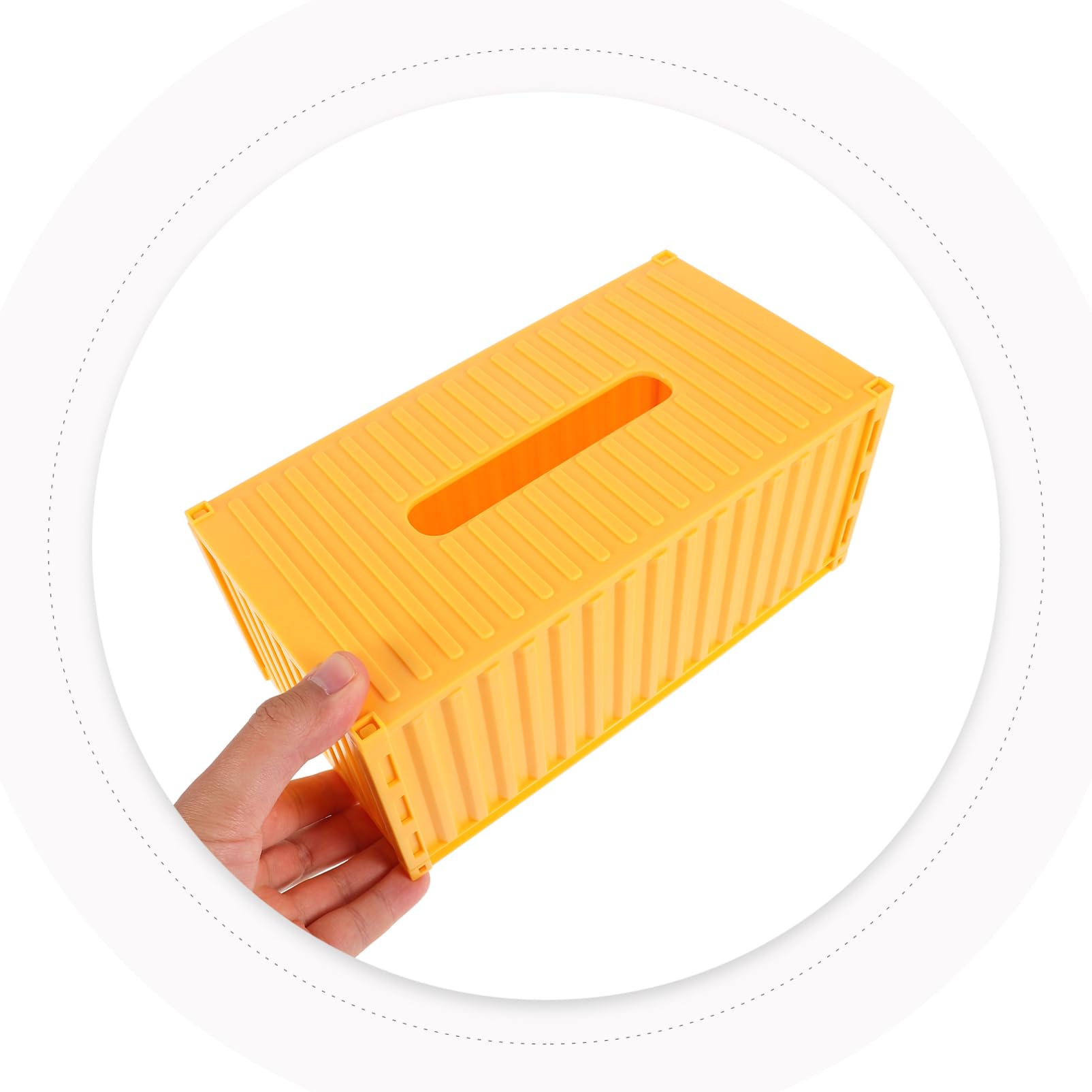 Cabilock Reusable Rectangle Tissue Box Cover Shipping Container Style Car Tissue Holder Paper Towel Box Home Decorative