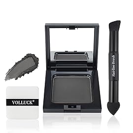VOLLUCK Root Touch up Powder, Long-lasting Gray Hair Cover up Powder for All Hair Types, Waterproof for Women and Men (Black, 0.42 0unce)