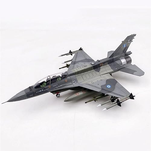 Miniatura 5 de Peleador fundido a presión a escala 172 F16D con 2 soportes de exhibición, decoración de escritorio, coleccionables, modelo de avión para gabinete
