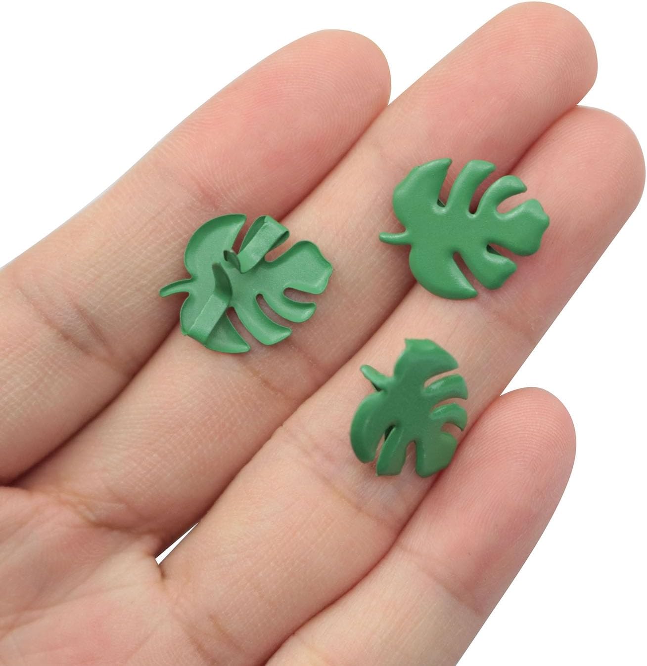 XGNG 2Packs 60PCS Metal Turtle Back Leaves Split Pins Self Piercing Design Green DIY Decoration Material Accessories for Making Scrapbooks Labels Or Embellishing Cards Fixing Photos