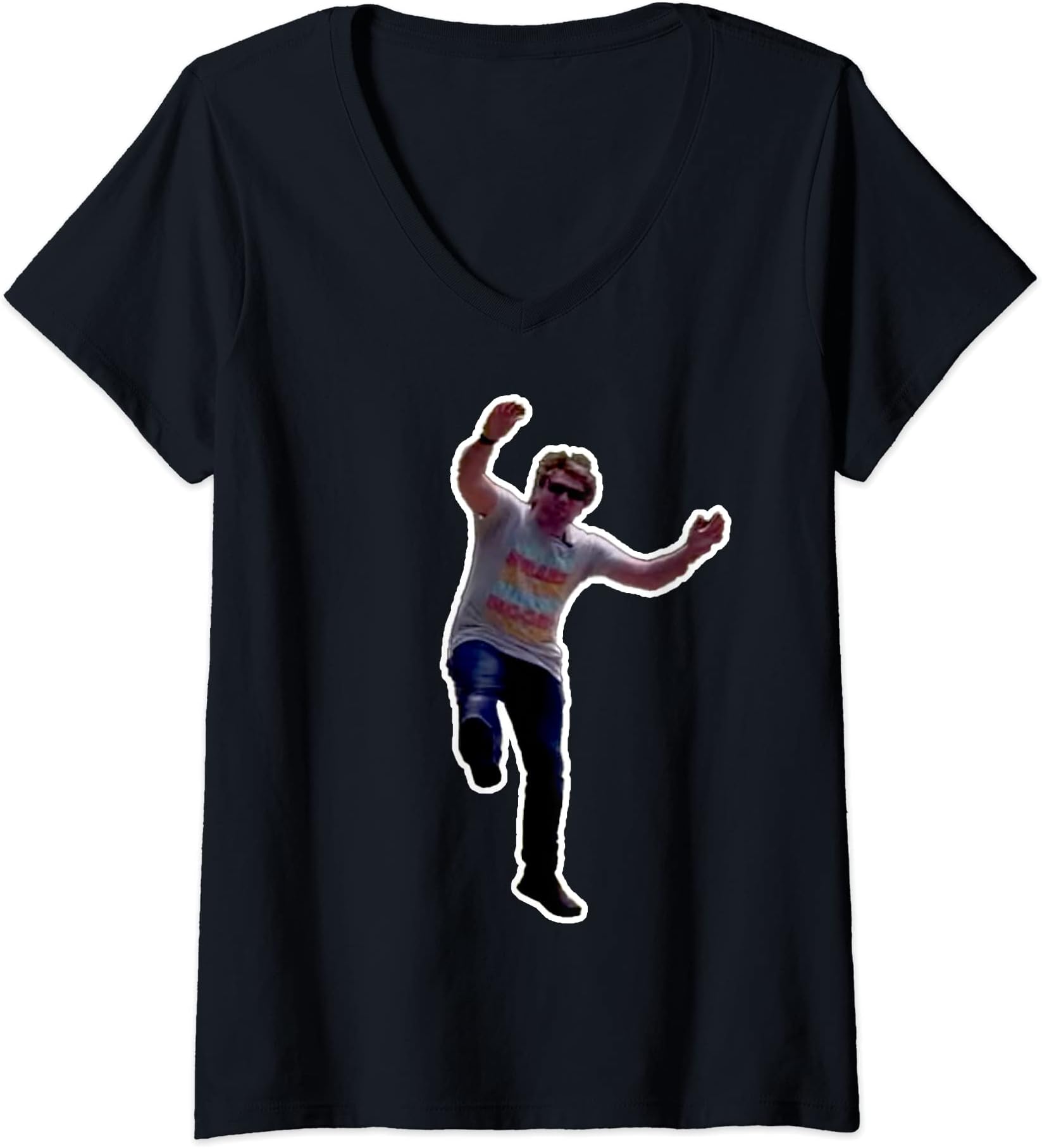 Womens Vanilla Bizcotti Mid Jump V-Neck T-Shirt