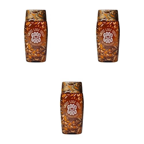 Good Good - Jarabe de arce Jarabe dulce Jarabe bajo en carbohidratos apto para dieta cetogénica sin azúcar añadida 12 onzas (paquete de 3)