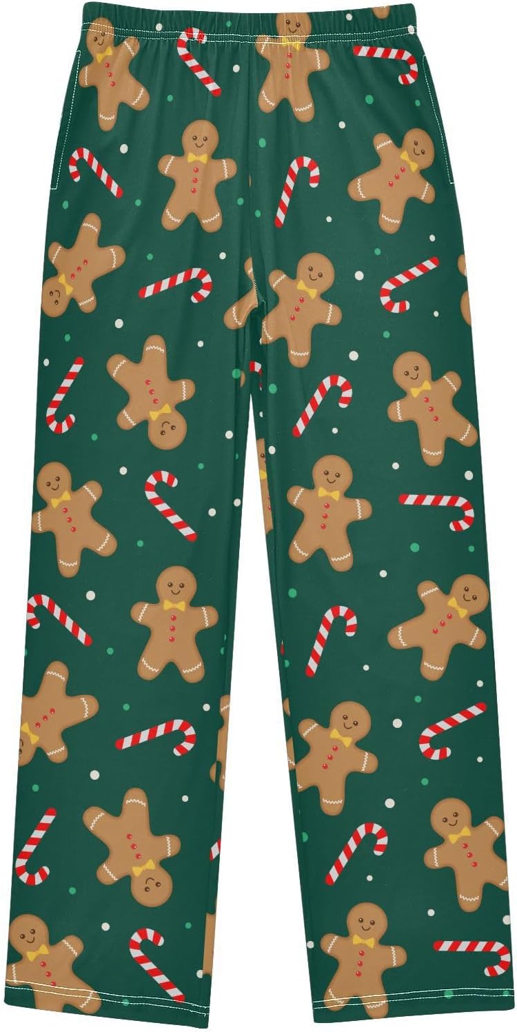 visesunny Boys' Pants Cute Pattern Lounge Pants Elastic Waist Jogger Trousers with Tow Pockets Size S-XL