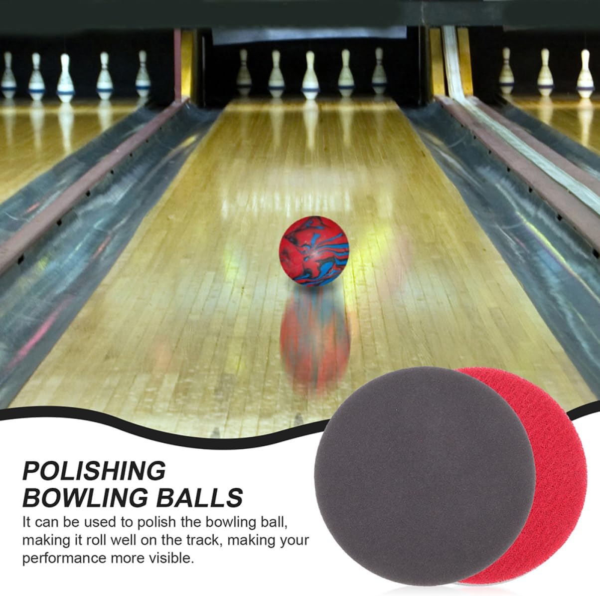 OSALADI 3sets Bowling Accessory Kit Ball Polishing Inserts Cleaning Sponge Pad for Bowling Balls 16pcs*3