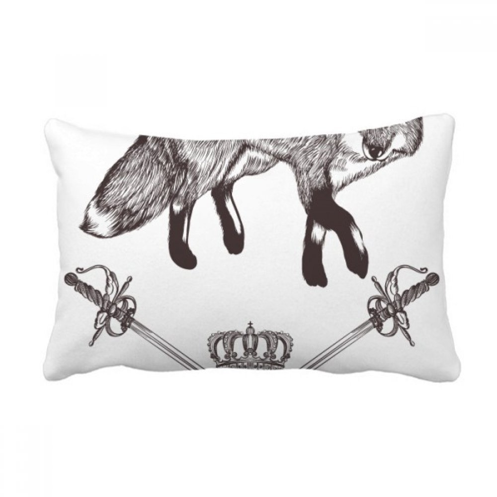 Coussin lombaire renard épée baroque 40x60 cm pour déco canapé salon