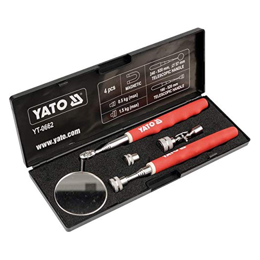 Yato YT-0662 Telescopic Pick Up And Wirror Set|Telescopic Handle with Soft Grip|Magnetic Tips|1.9Kg|Industrial Hand Tools|Automotive Tools|Mechanical Tools|Mirror and Gripper (B079THTZ9X) Amazon Price History, Amazon Price Tracker