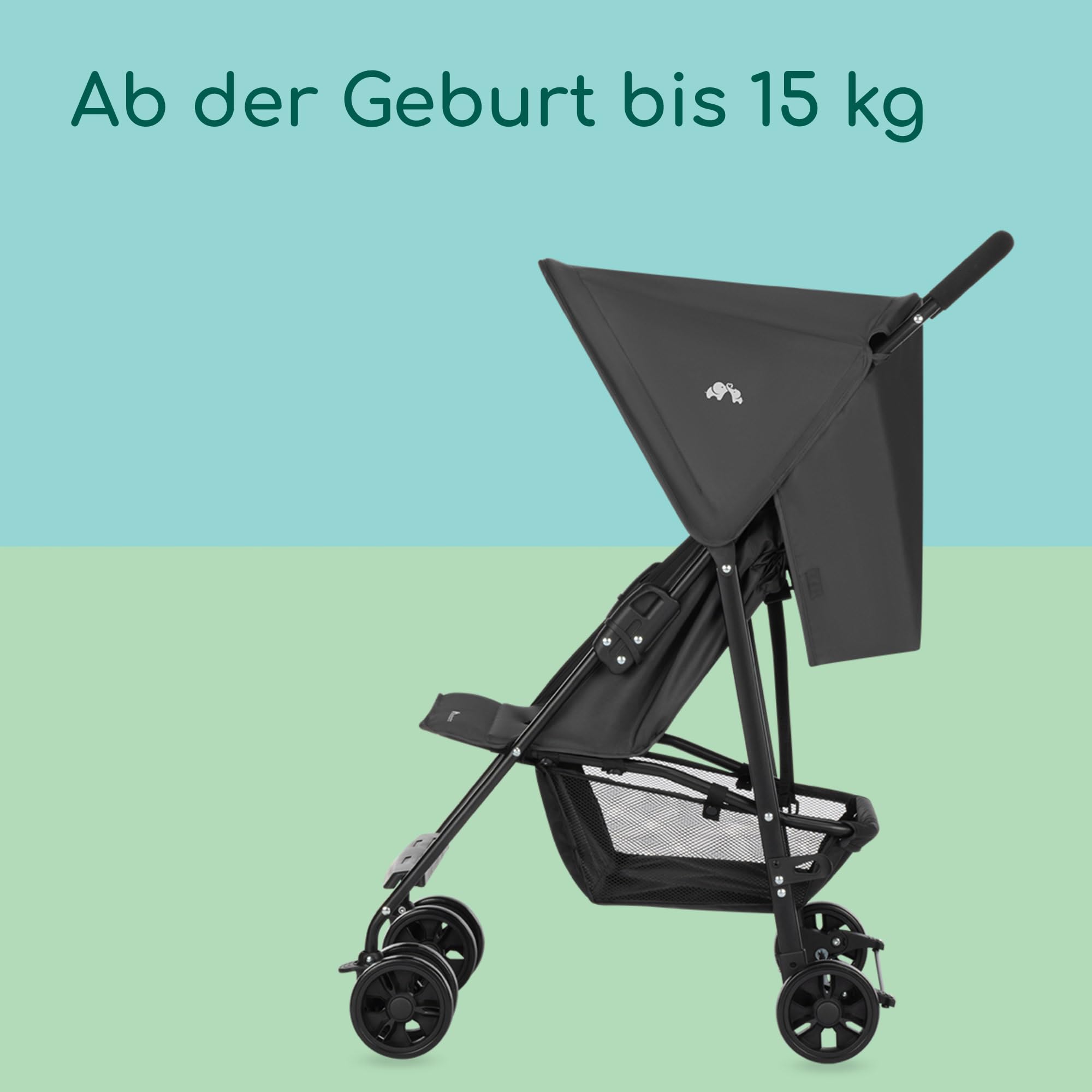 Bebeconfort Snow, Buggy mit Liegefunktion, 0 Monate bis 3,5 Jahre, 0 bis 15 kg, Buggy Kinderwagen, Leicht und klappbar, Mineral Graphite