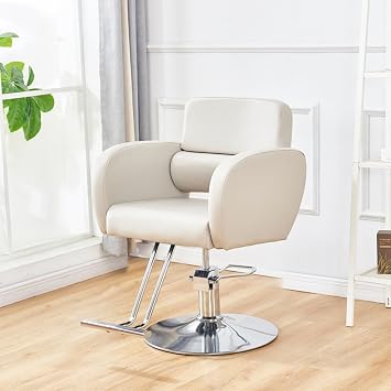 Modern and Simple Barber Chair, Ergonomic 360 Swivel Salon Chair, Beauty Equipment with Hydraulic Lift,for Salon Barbershop Styling ChairB