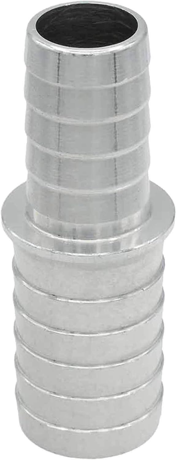 ICT Billet 5/8 to 1/2 Inch Hose Barb Splice Coupler Reducer Repair Fitting Adapter Connector Radiator Coolant Intercooler Heat Exchanger Fluid Designed & Manufactured in USA Bare Aluminum AN627-10-08A