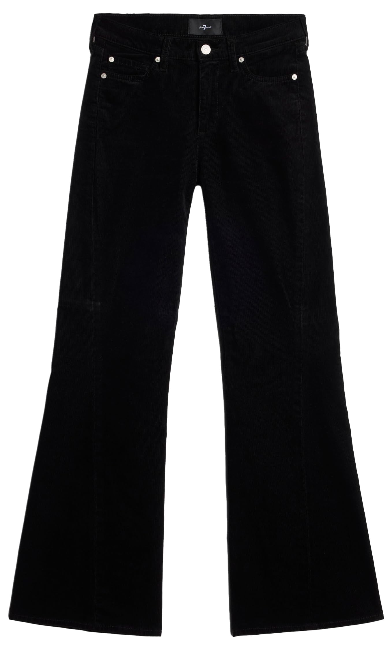 7 For All Mankind Damen Twisted Dojo Tailorless Corduroy Black Pants