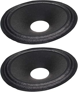 Fielect 10 inches Paper Speaker Cone Subwoofer Cones Drum Paper 2.6 inches Inner Diameter with Rubber Surround 1Pcs