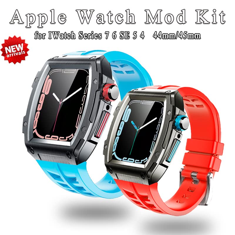 Modification set Apple Watch 44mm boîtier acier pour le sport et bureau - 2