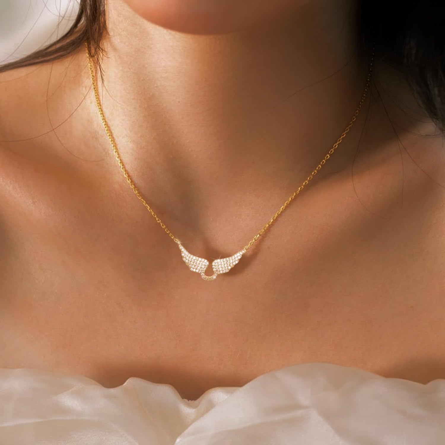 Bow Heart Pendent Pendant Necklace for Women White Crystal Necklace Dainty Silver Plated Necklace Bow Jewelry with Zirconia, Heart Choker Necklaces for Her Gifts - Image 7