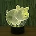 Produktbild 3D Illusionslicht 16-Farbiges Illusions-Touch-Licht Niedliches Schwein 3D Led Nachtlicht Schlaflicht 3D Nachtlicht Tischlampe Weihnachtsdekoration Atmosphäre Usb Tischlampe