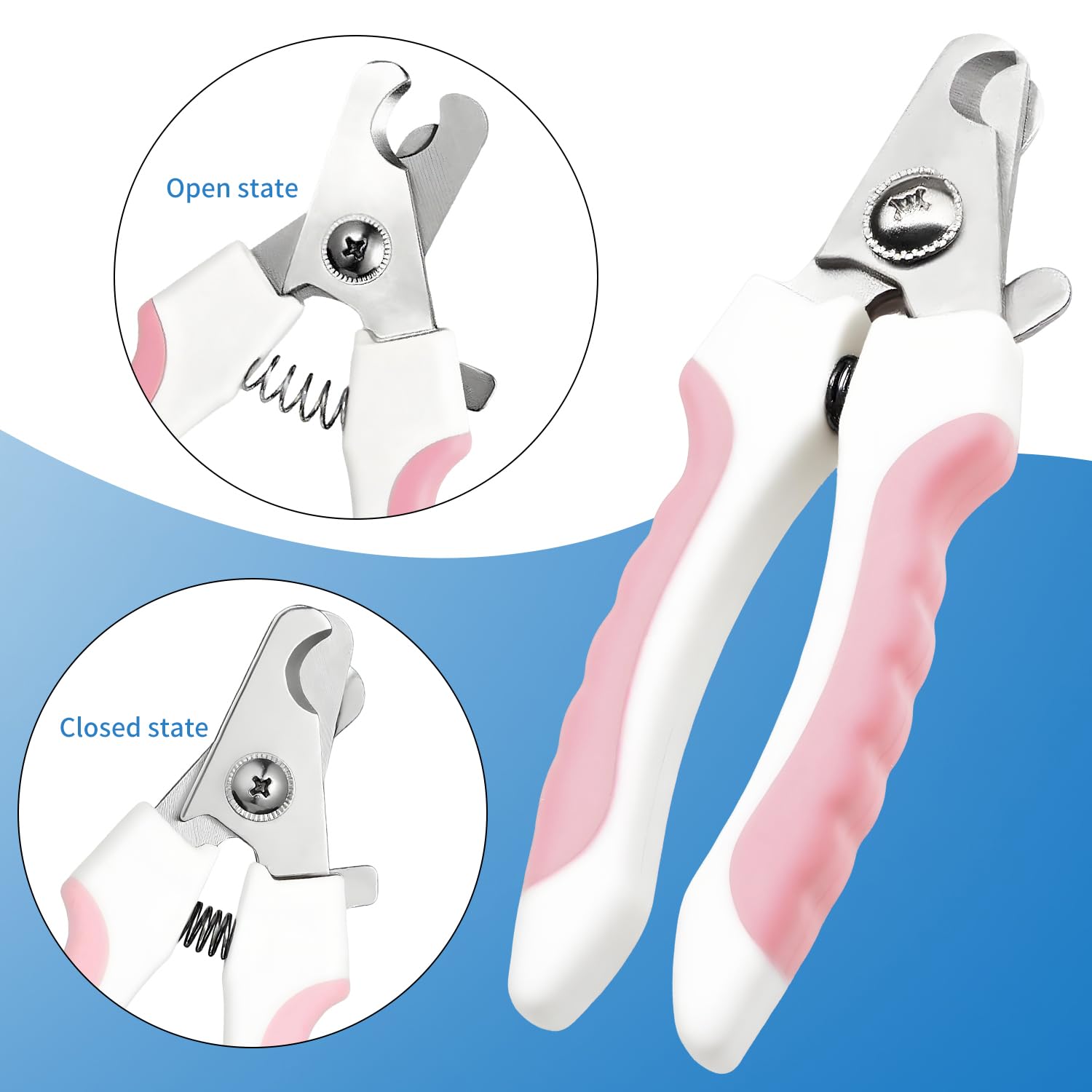 Verazquy Professional Pet Nail Clipper for Dogs Cats, Puppies, Stainless Steel with Nail File pet comb, Covers Large, Medium - Image 3