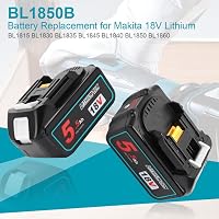 Set 2 acumulatori de schimb Li-ion Powarobor 18V 5.5Ah pentru Makita LXT 400 BL1850B, BL1850, BL1860, BL1860B, BL1840, BL1840B, BL1845, BL1815 4