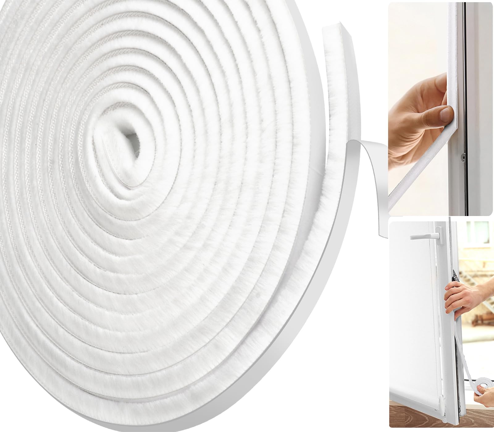 Draft Excluder for Doors & Windows - Fits Any Gap 2-4mm, Even or Uneven