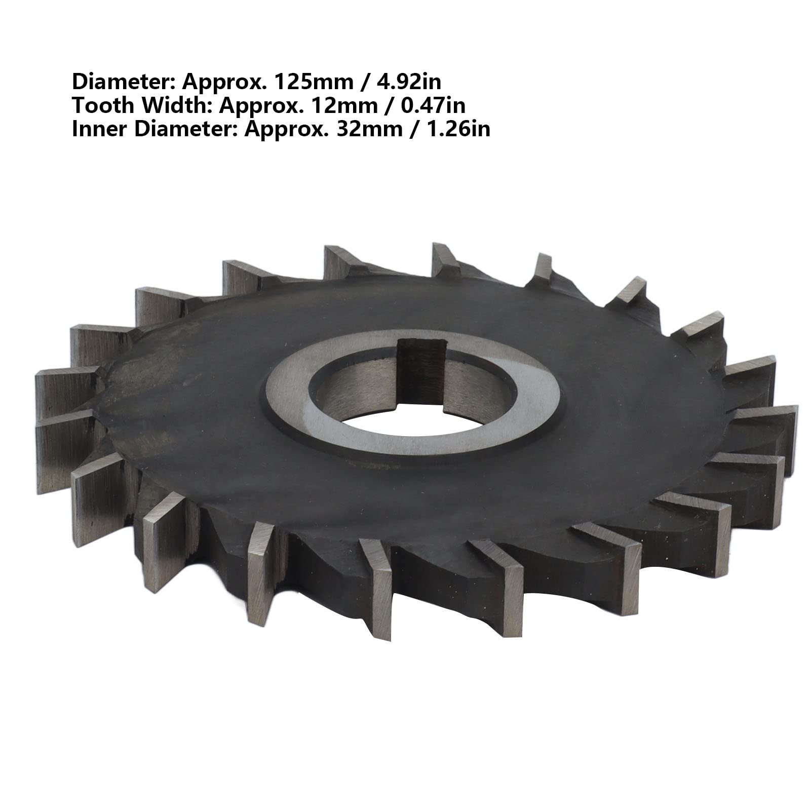 Juego de discos para cortadores de engranajes evolventes, fresa en forma de disco de HSS con diámetro interior de 32 mm, 125 x 12 mm para corte preciso de engranajes en trabajos de