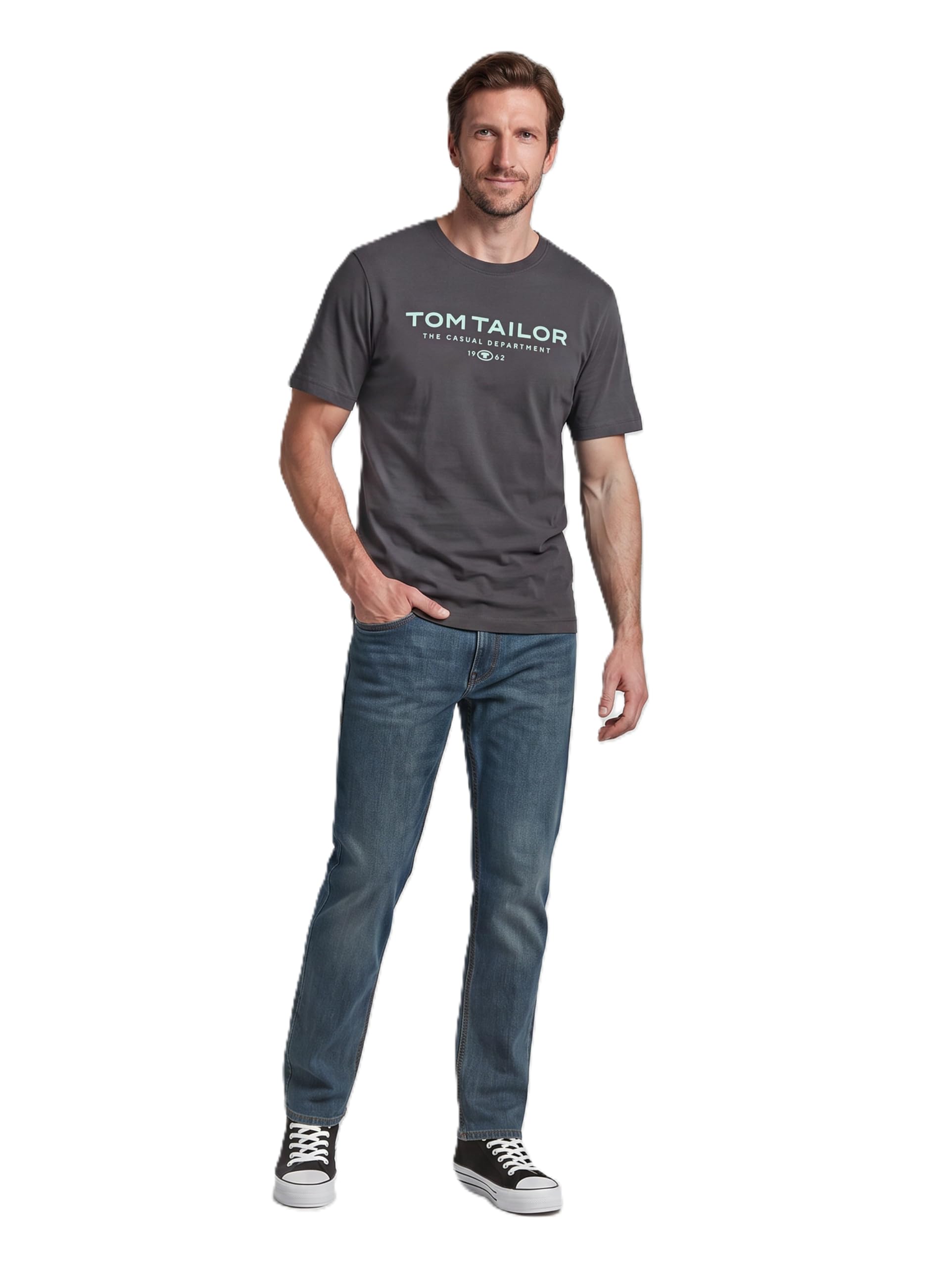 Tom Tailor Denim TTAEDAN Straight Fit Jeans, Blue Grey Denim, 31/34 – Ansicht 2