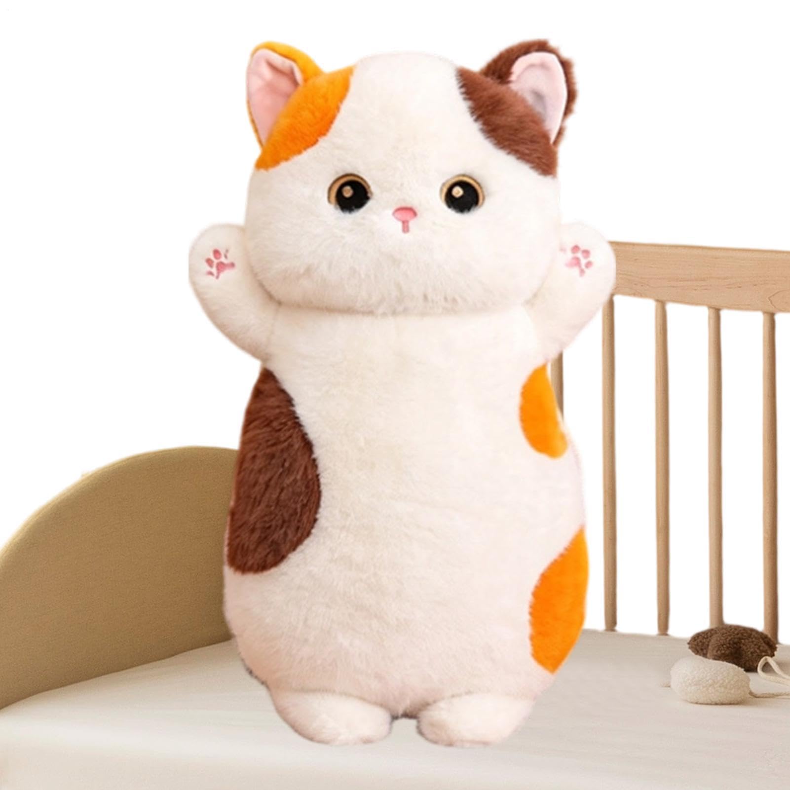 Almohada De Gato De Peluche Para Dormir Juguete De Peluche Suave De 65 cm | Almohada Corporal Larga De Gato Para Niños Niñas Adultos Hogar Sofá Cama Salón Dormitorio Decoración Cumpleaños