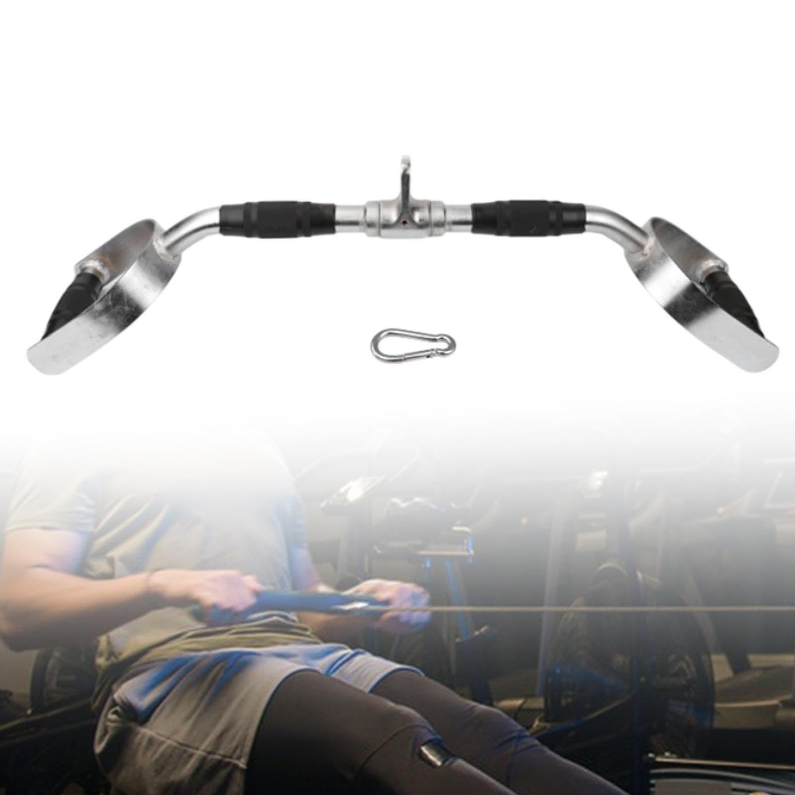 LAT Pulldown Bar Barra Press Down per Macchina Cavo Attacco per Palestra Multifunzionale Manico in Acciaio Impugnatura Ergonomica Gomma Antiscivolo