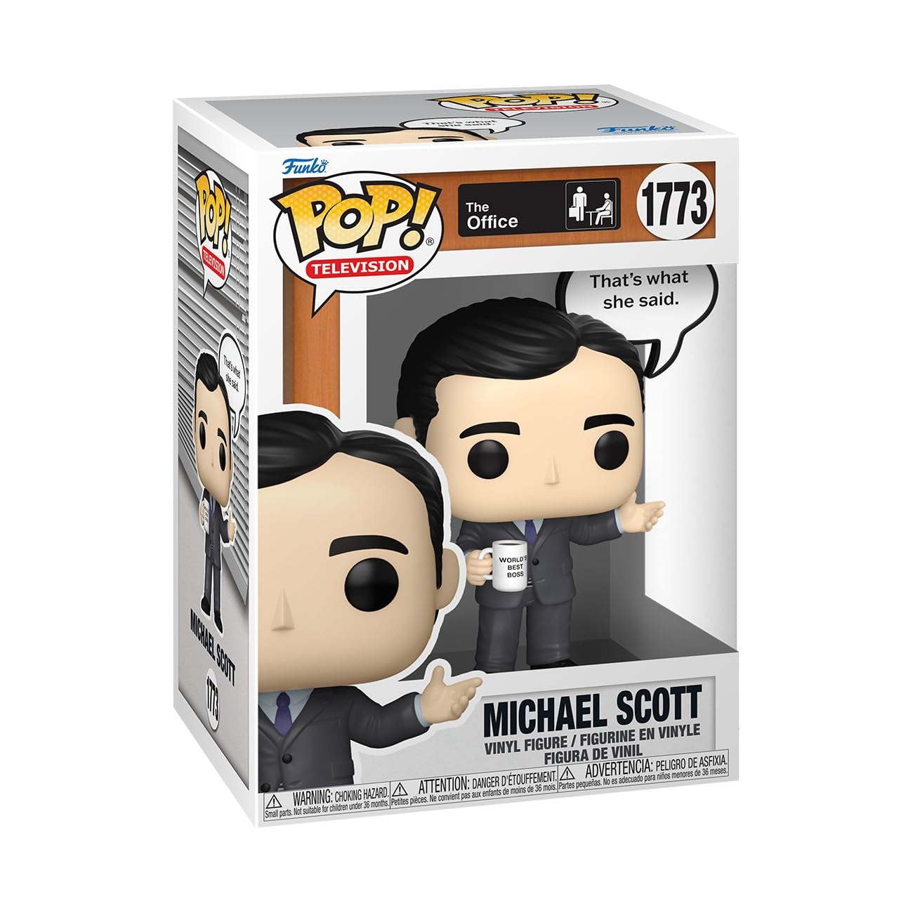 Funko Pop! Sayings: The Office 1- Michael Scott - That's What She Said- Figura de Vinilo Coleccionable - Idea de Regalo - Mercancia Oficial - Juguetes para Niños y Adultos - Comedy Fans