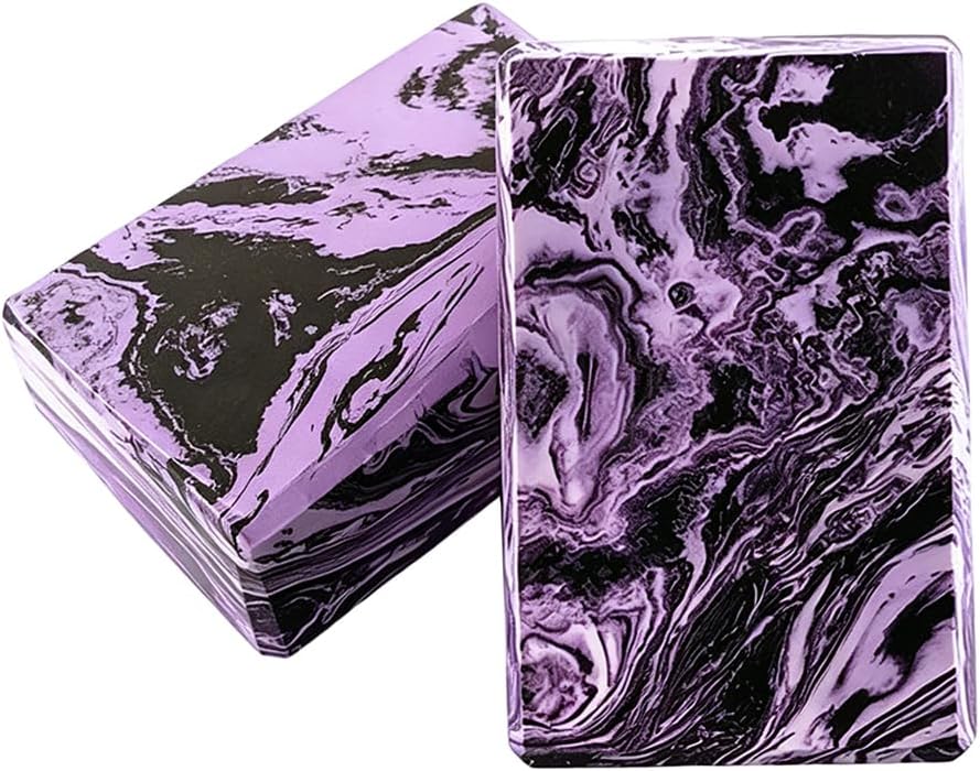 Yoga Blocks 2 Pack,9"x6"x3" High Density EVA Foam Bricks,Non Slip Lightweight Yoga Support Blocks for Pilates Stretching Meditation Balance Flexibility Training