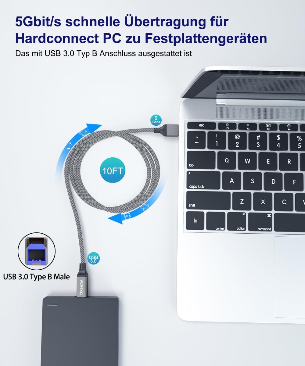 Cavo 6 o 3M USB 3.0 tipo a maschio A maschio B per replicatore porta