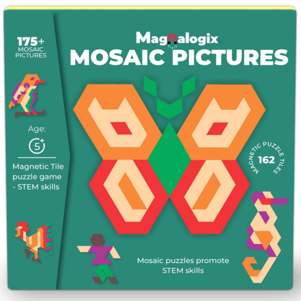 Magnalogix Magnetic Tiles Puzzle - Kids 5-7 -1