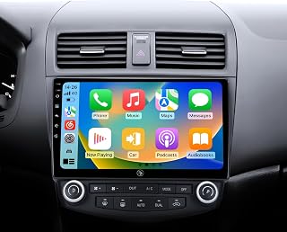 10.2'' Car Radio Stereo for Honda Accord 7th 2003 2004 2005 2006 2007 2+64G IPS HD Touch Screen/Wireless CarPlay/Android Auto/GPS FM/SWC Bluetooth/1080P Backup Camera (10.2 inch)