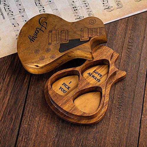 Picks / médiators de guitare en bois personnalisé avec étui à installer sur la guitare. - Les Beatles, Paul McCartney, John Lennon, RIngo Starr, George Harrison Picks / médiators de guitare en bois personnalisé avec étui à installer sur la guitare. – Image 5