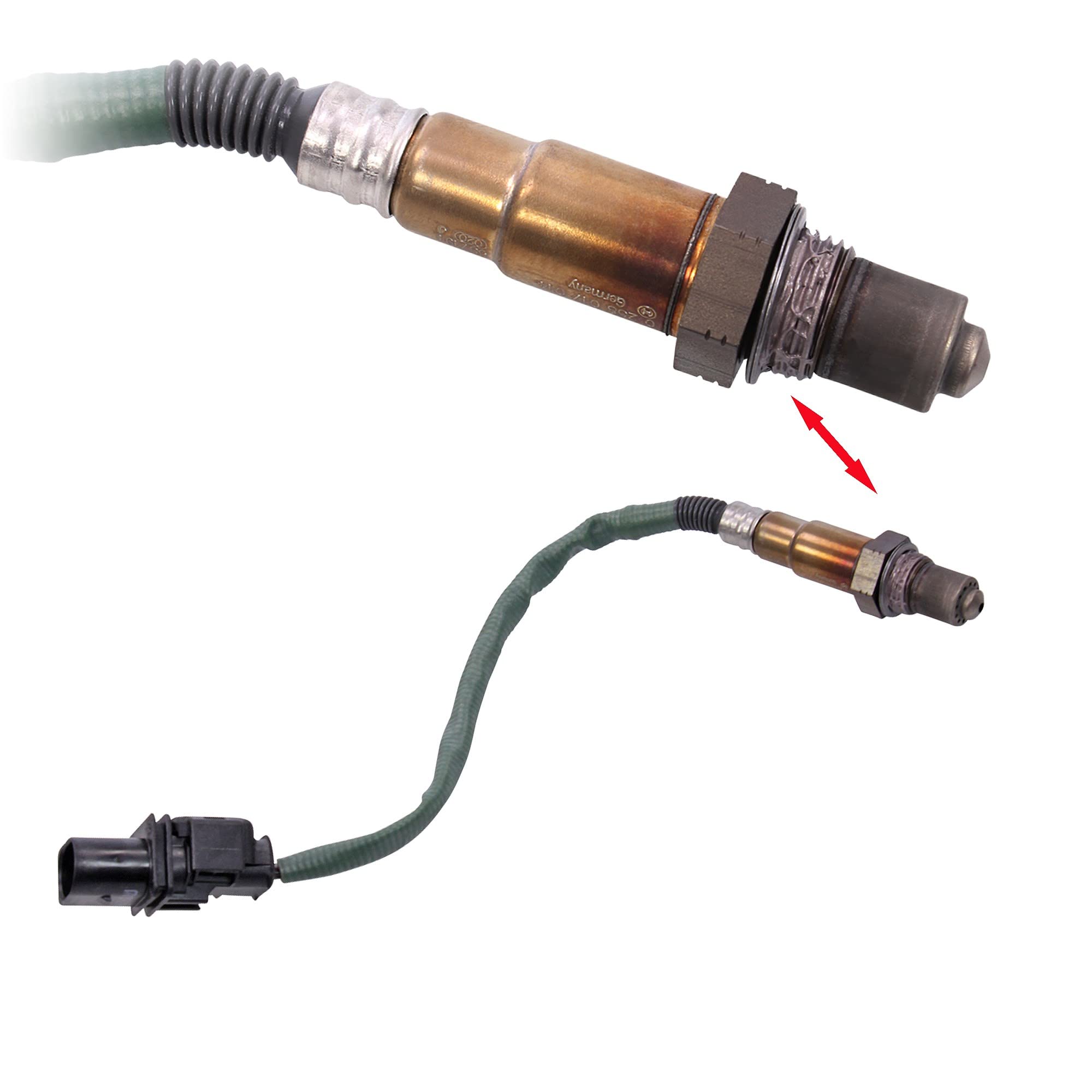 Bosch 0258017014 - Lambdasonde mit fahrzeugspezifischem Stecker